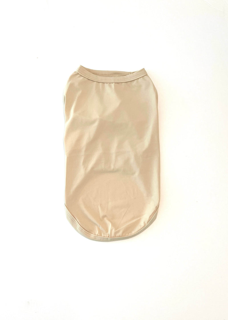 Beige UV Protection Dog Shirt – Lightweight Rash Guard for Summer Adventures - Sharper Barker