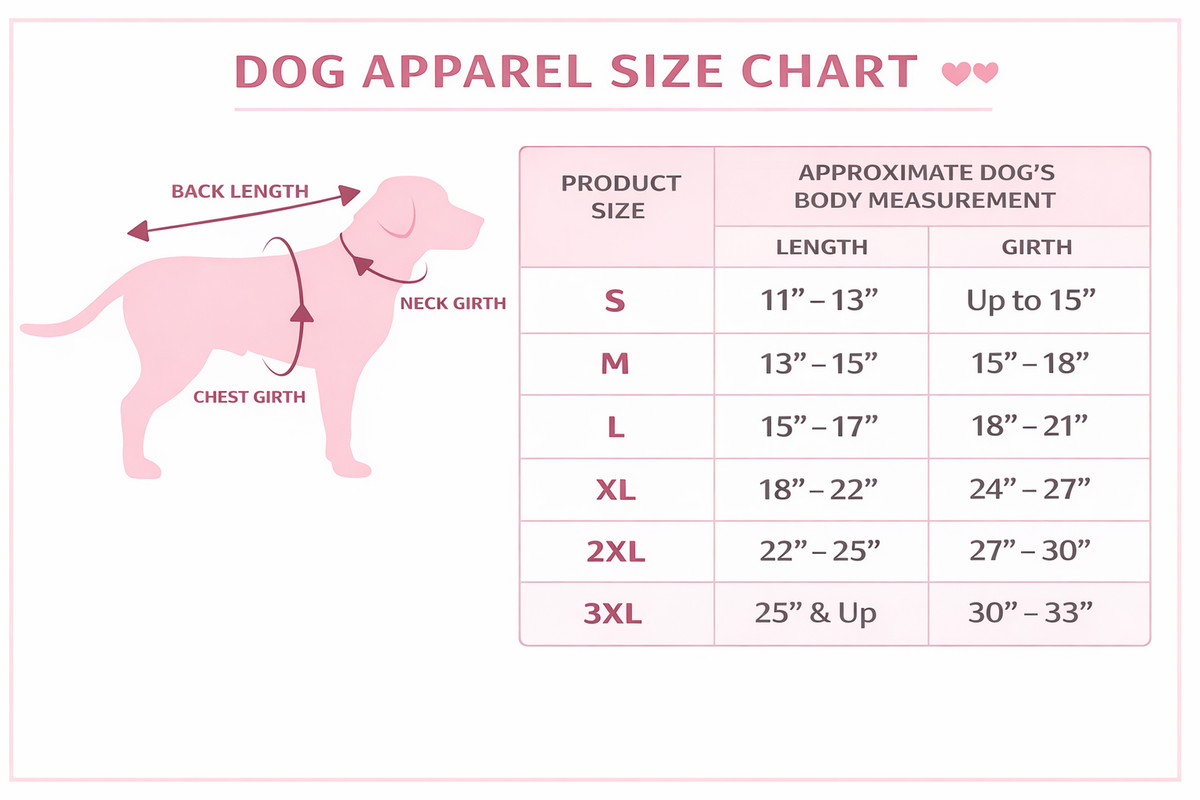 sharper barker apparel size guide